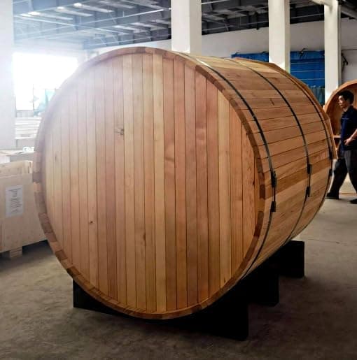 Silver Lake 4-6 Person Hemlock Barrel Sauna thumbnail 3