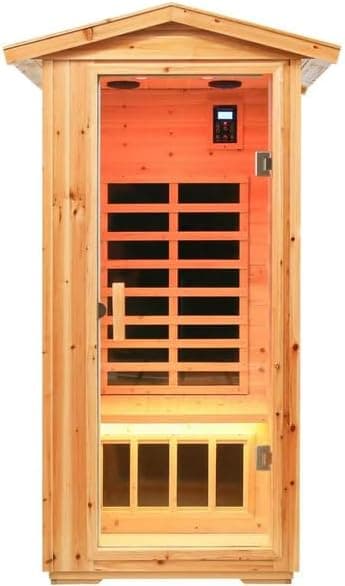 Customizable 1-6 Person Canadian Cedar Infrared Steam Barrel Sauna