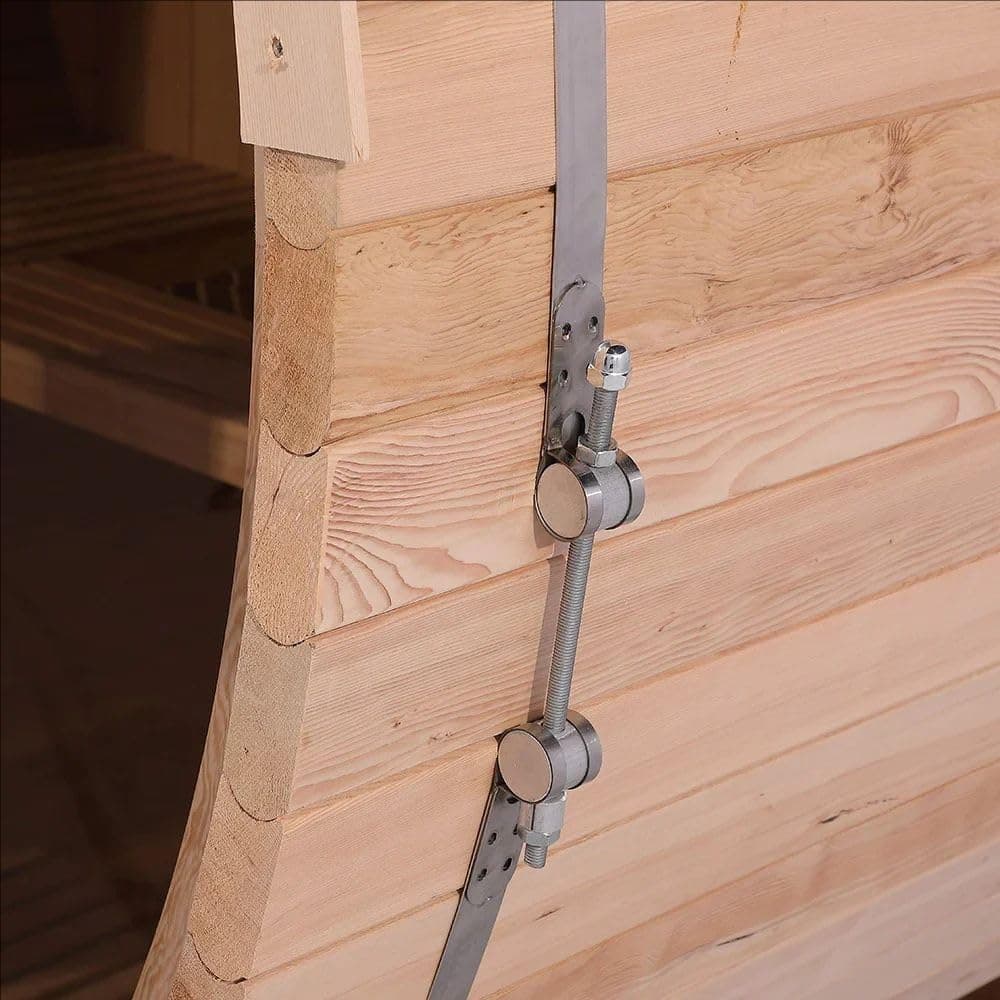 TOULE 2-Person Canadian Hemlock Barrel Sauna thumbnail 4