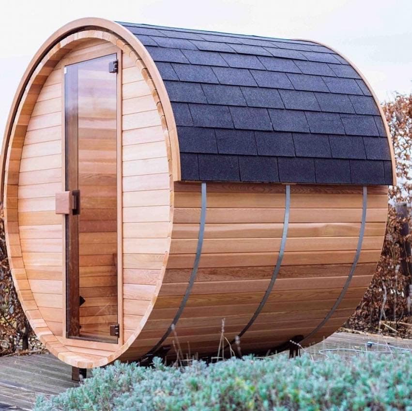 Cedar Barrel Sauna 2-10 Person Customizable Outdoor - Image 1