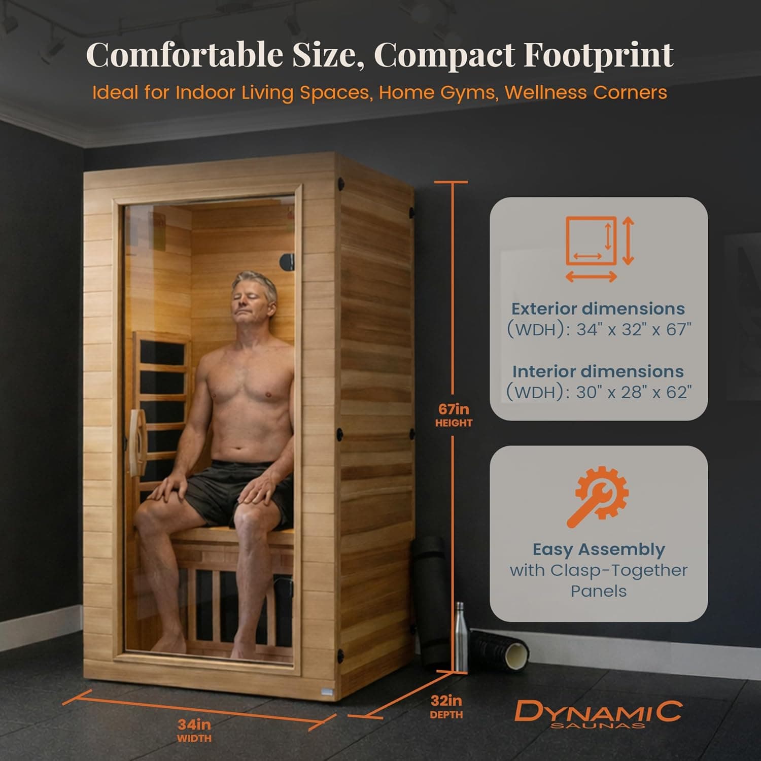 Dynamic Saunas Elite 1-Person Far Infrared Sauna thumbnail 5