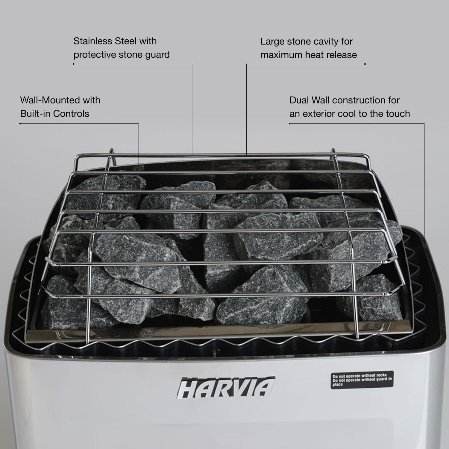 Harvia KIP 6kW Electric Sauna Heater with Stones thumbnail 2