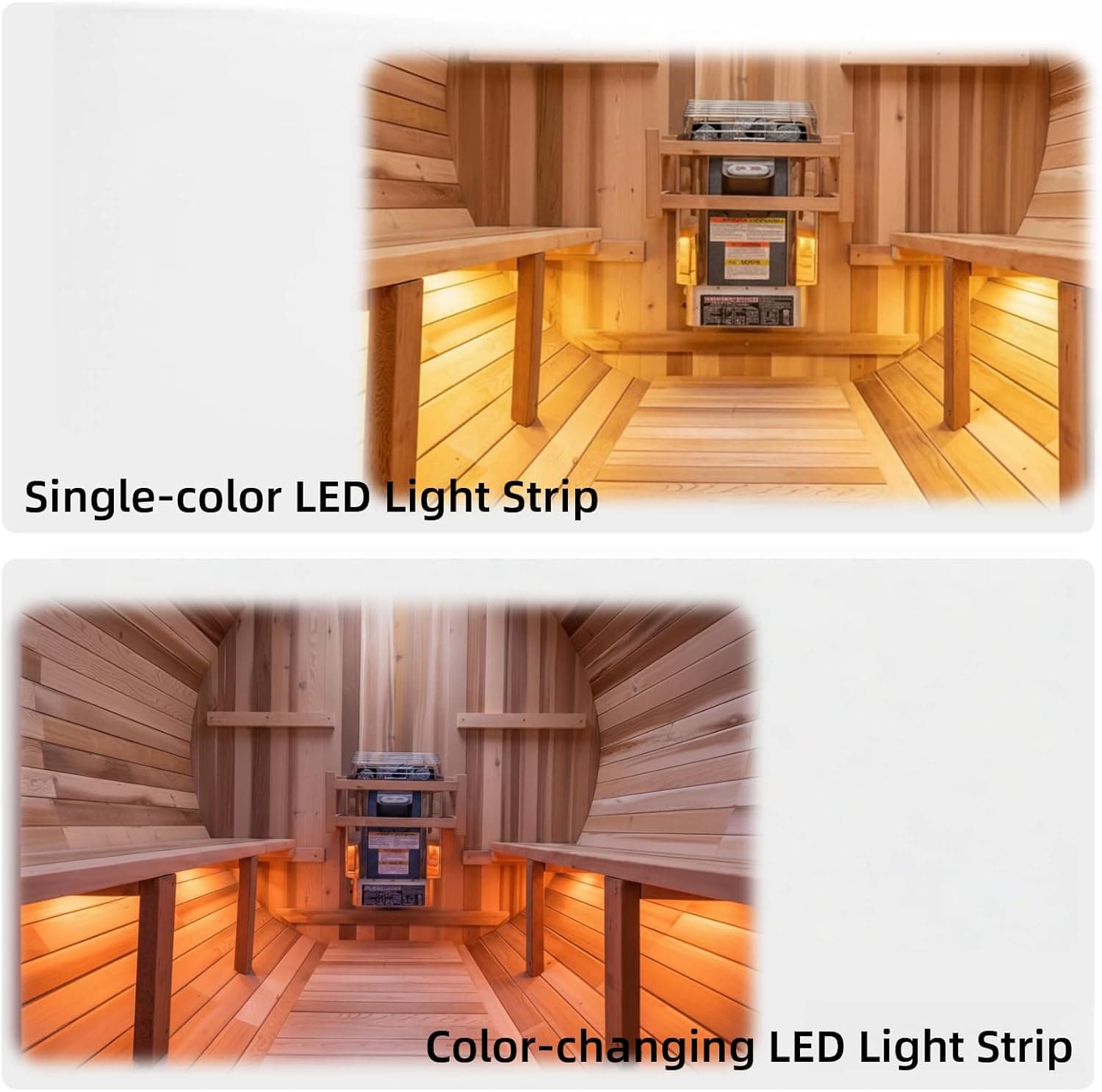 Customizable 4-10 Person Canadian Red Cedar Barrel Sauna thumbnail 5