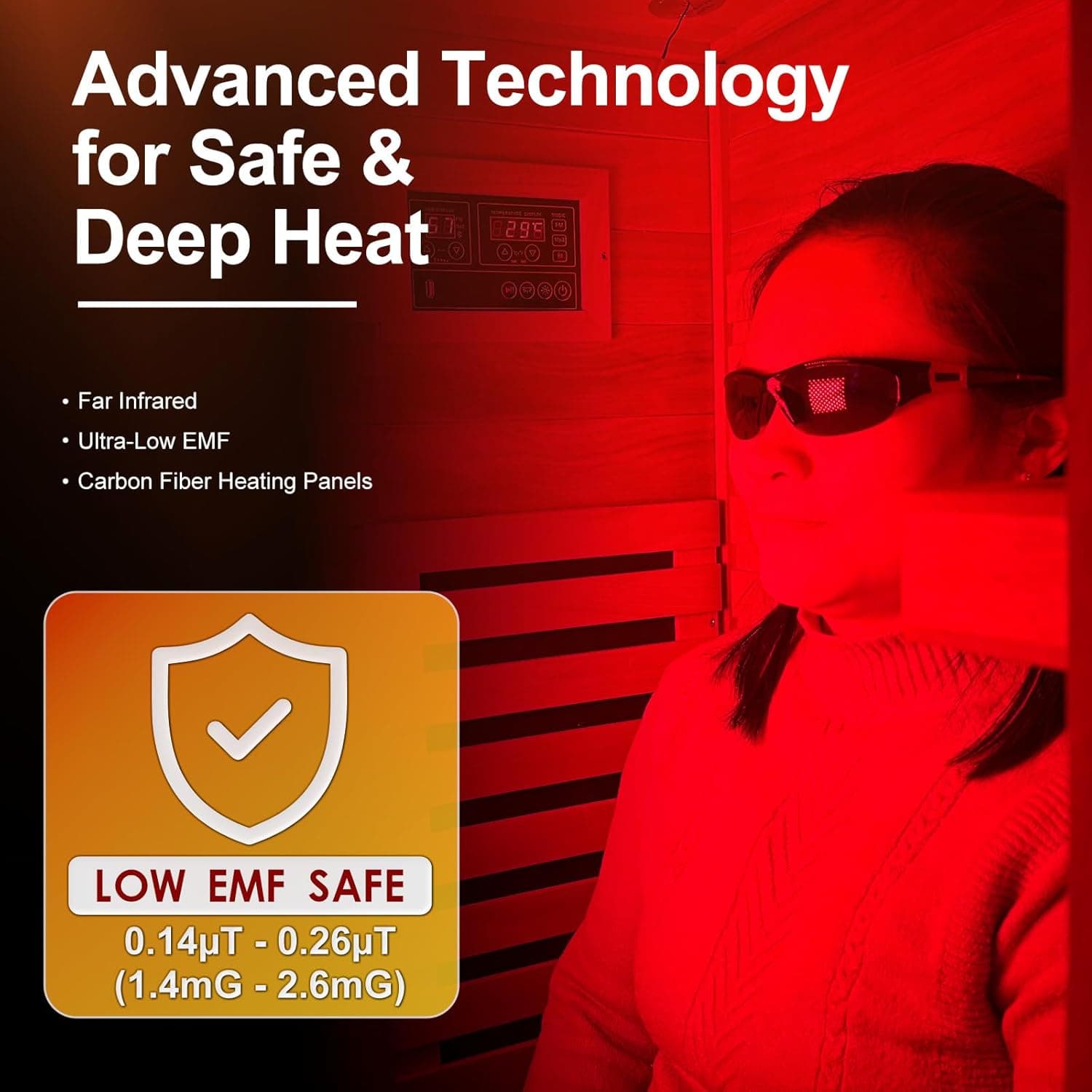 Clearlight 1-Person Canadian Hemlock Full Spectrum Infrared Sauna thumbnail 5