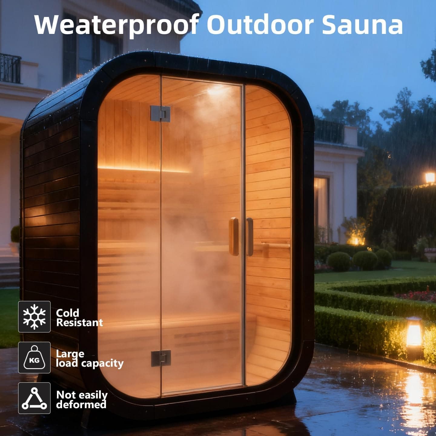 4-Person Canadian Hemlock Barrel Steam Sauna thumbnail 4