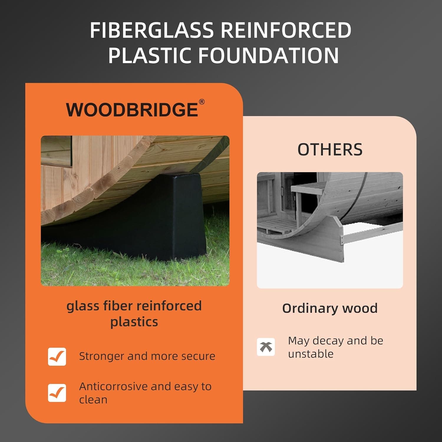 Woodbridge 2-Person Thermo Pine Barrel Sauna thumbnail 4