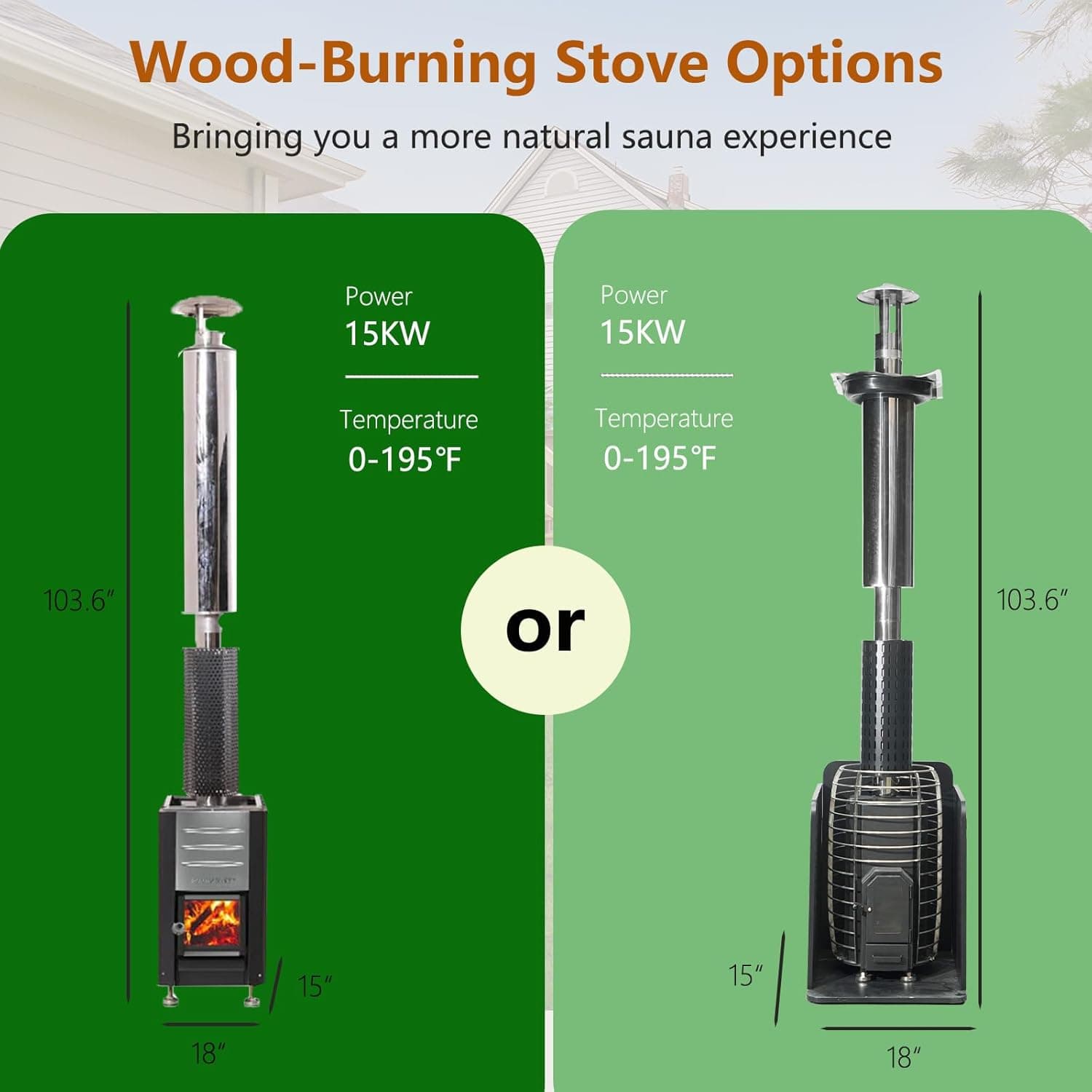 Smartmak 2-8 Person Outdoor Barrel Sauna thumbnail 3