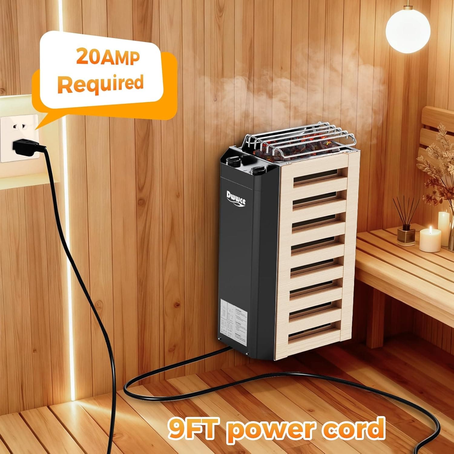 2KW Electric Sauna Heater with Timer thumbnail 5