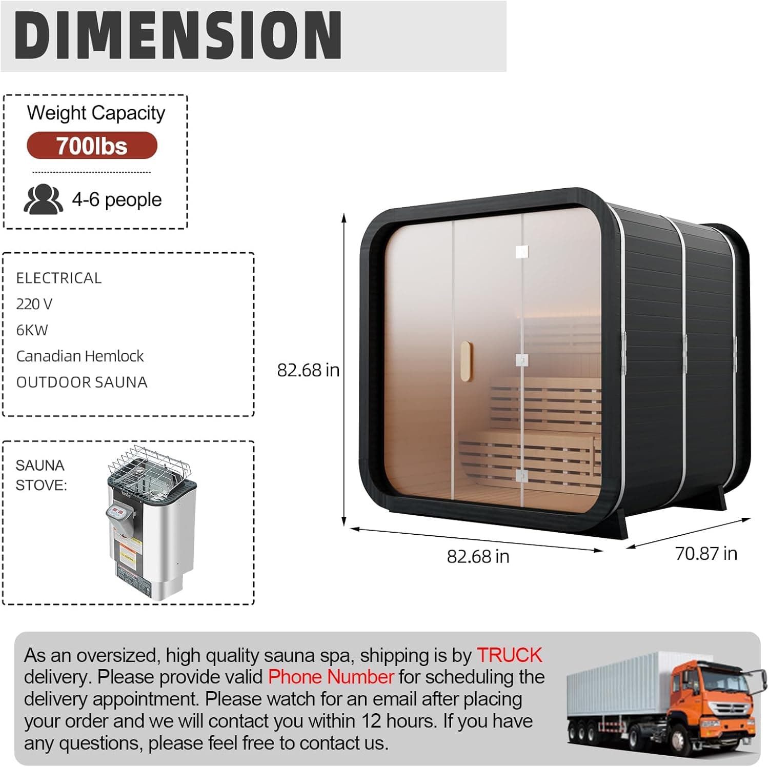 4-Person Canadian Hemlock Barrel Steam Sauna thumbnail 2