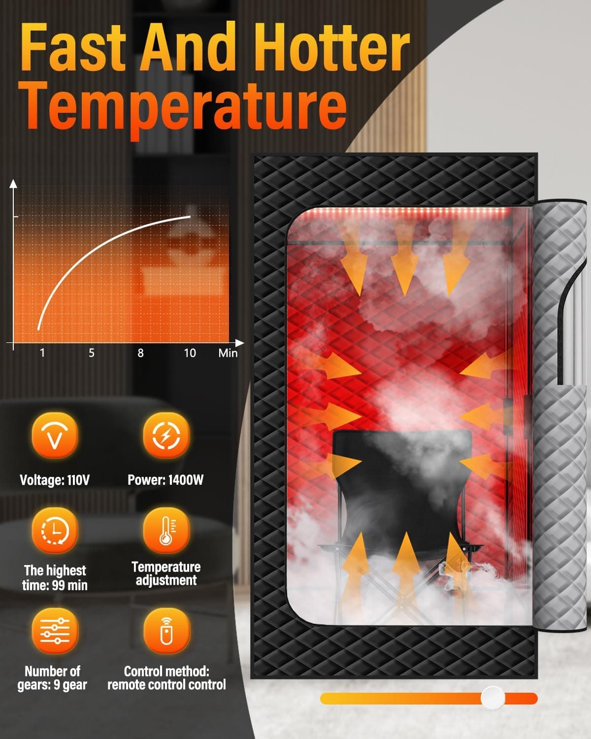 KASUE Portable Infrared Steam Sauna Tent for Home thumbnail 2