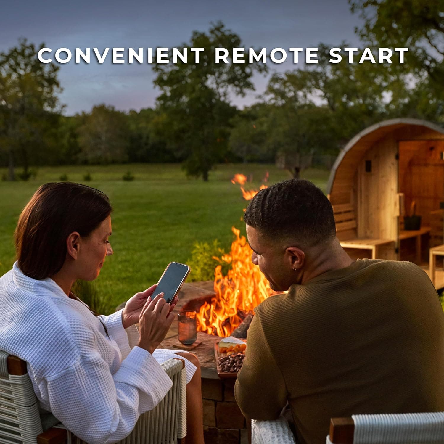 Backyard Discovery Paxton 2-4 Person Cedar Barrel Sauna thumbnail 5