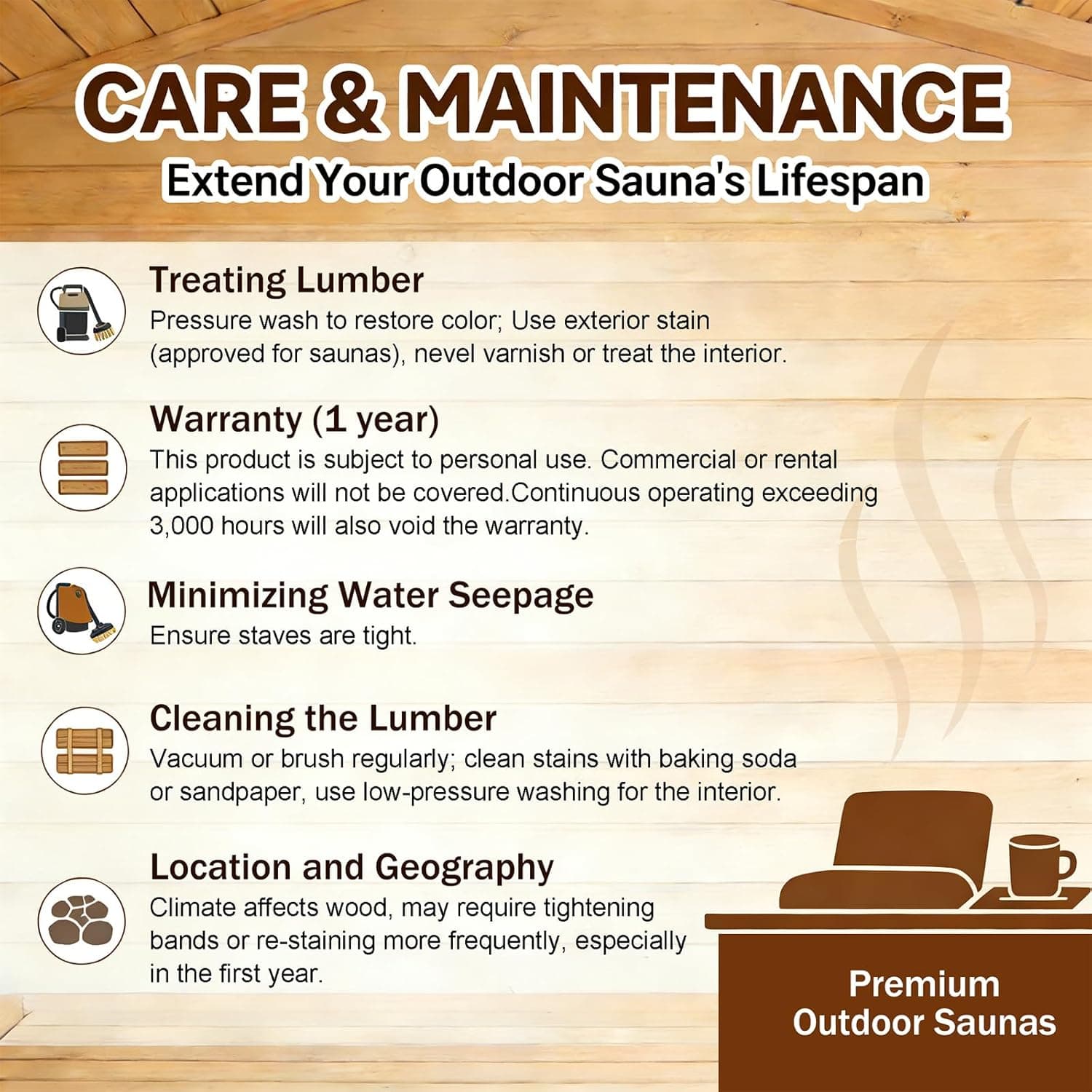 4-Person Japanese Cedar Vertical Barrel Sauna thumbnail 6