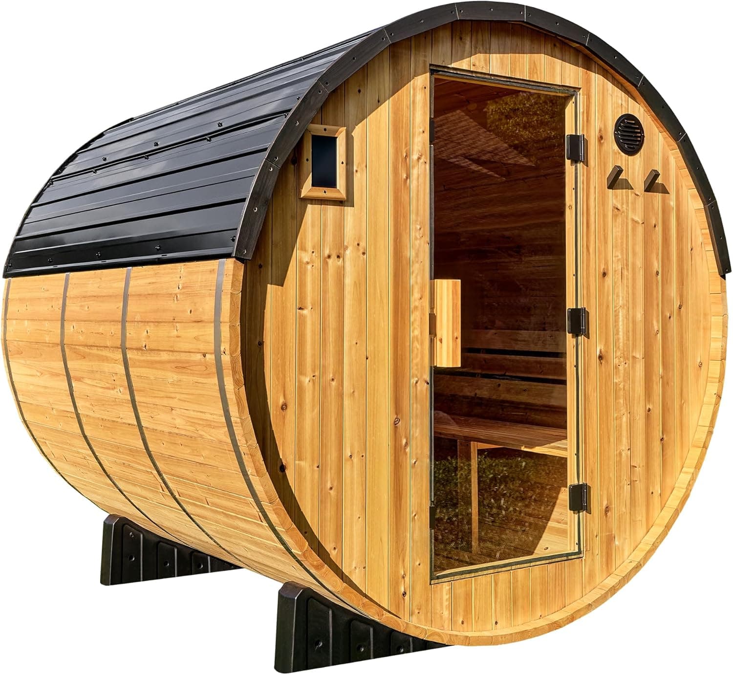 Backyard Discovery Paxton 4-6 Person Cedar Barrel Sauna - Image 1